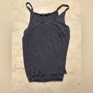 Brandy Melville Striped Navy Blue Women's Top